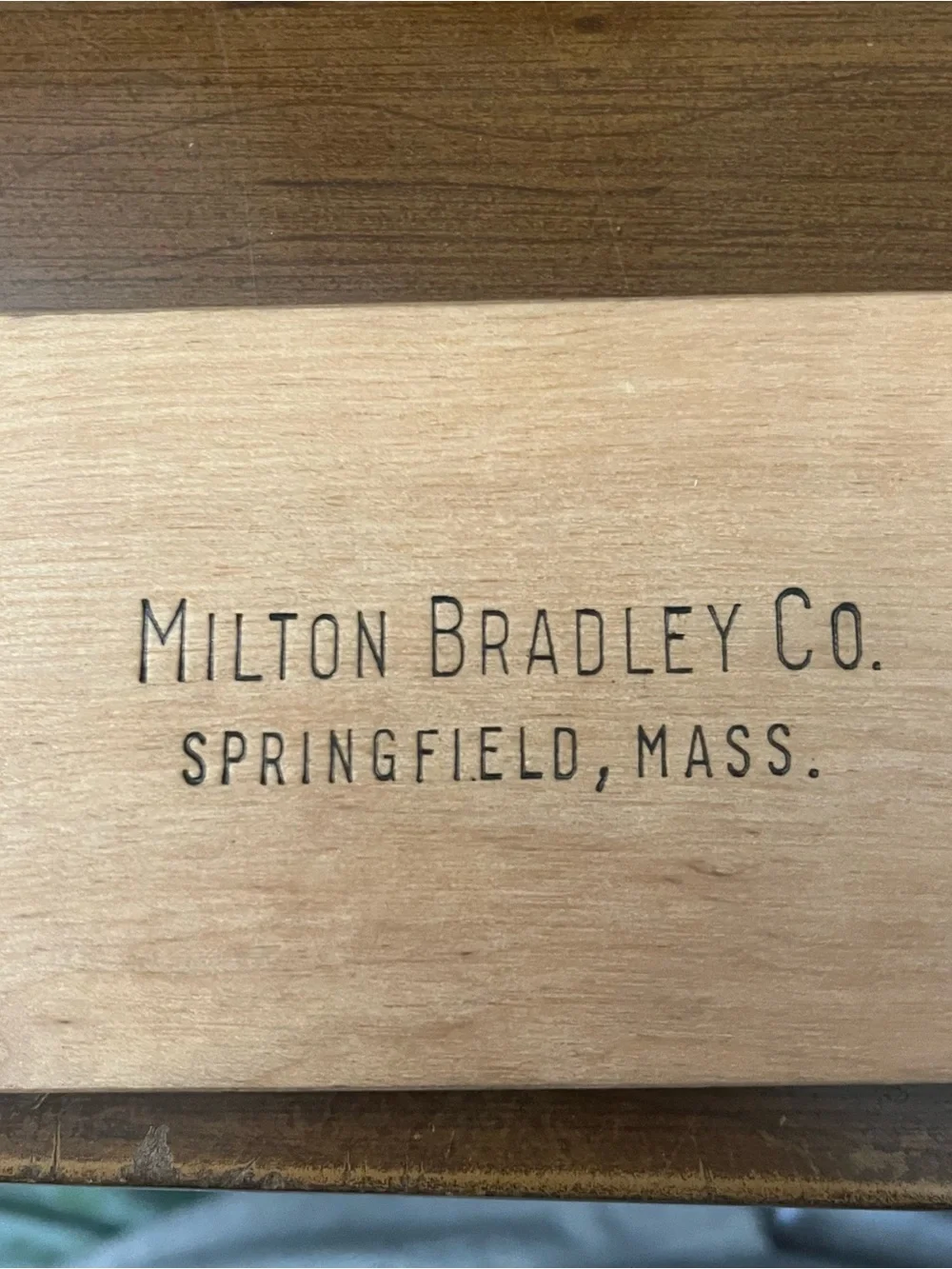 Vintage Milton Bradley Cribbage Board and pegs